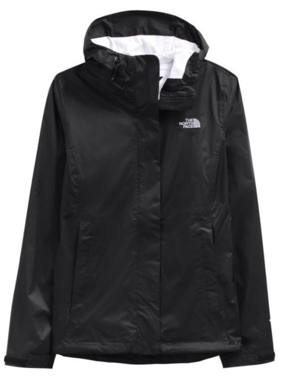 The North Face Women's Black Hooded Ventura Rain Jacket- size L ; NWT